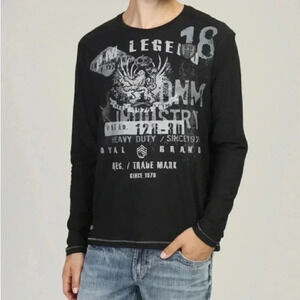 ❤️2/$30❤️[XL]Private Member Men’s Black Long Sleeve Graphic  Tee